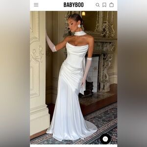 Babyboo White Strapless Dress